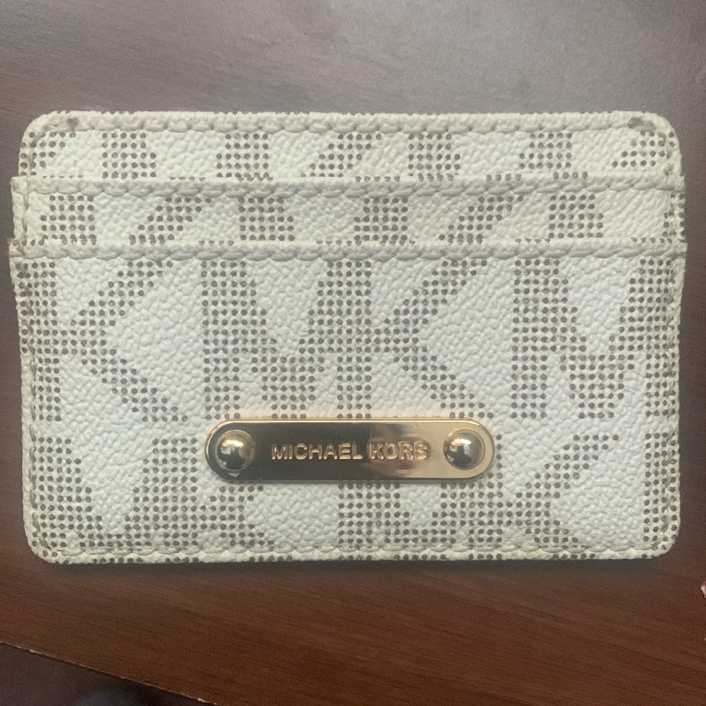 Michael Kors Card wallet in Beige